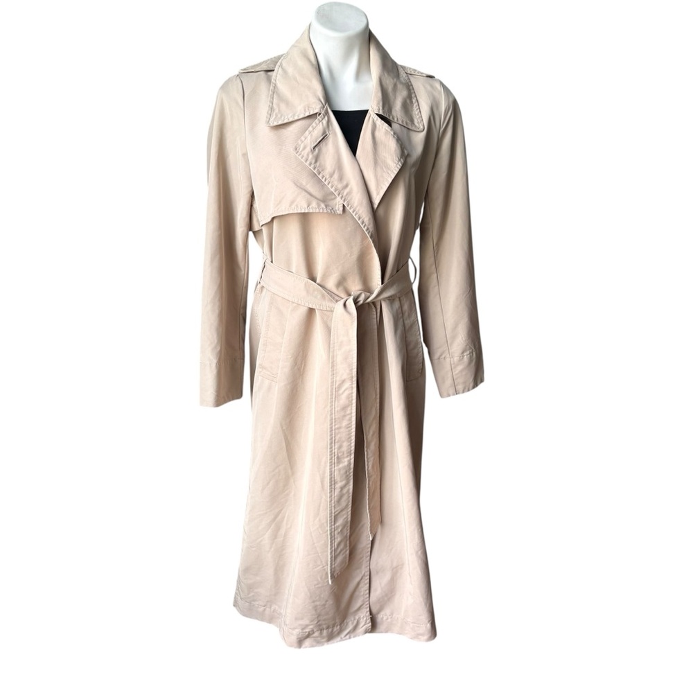 MNG Casual Evelyn Belted Wrap Trench Coat, Sz XS